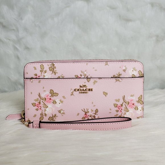 coach rose bouquet wallet